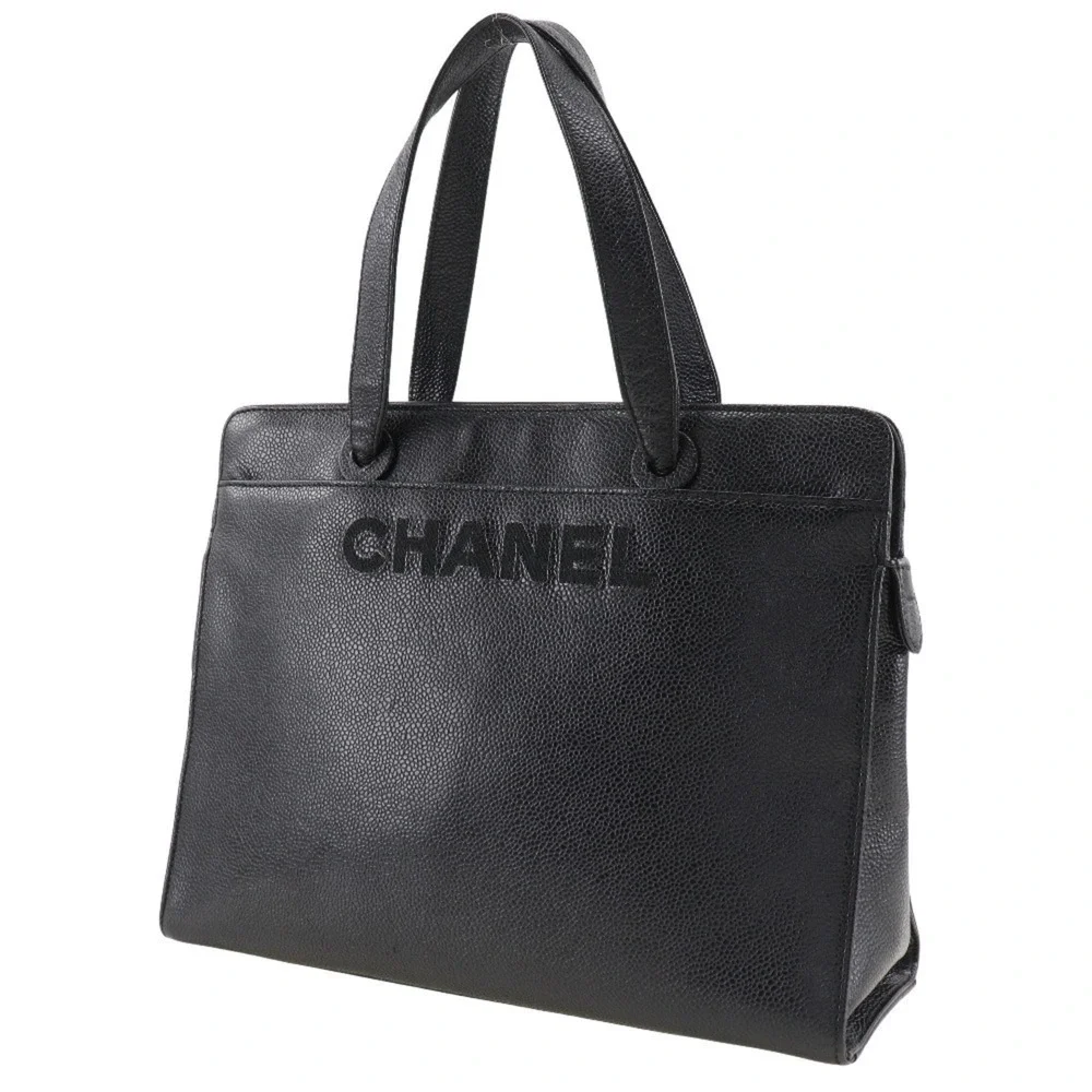 CHANEL Black Caviar Leather Bag